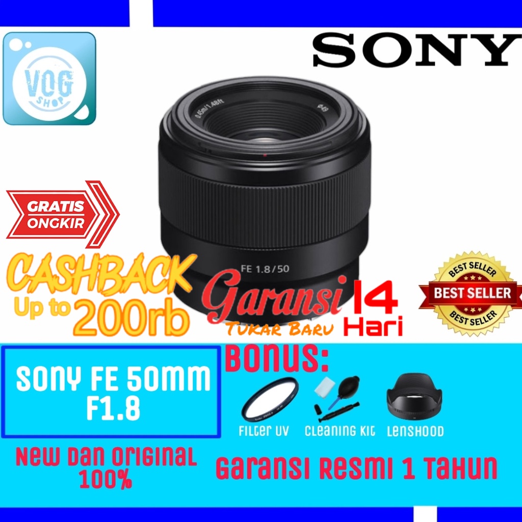 Lensa Sony FE 50MM F1.8 - Lensa Sony 50MM GARANSI RESMI