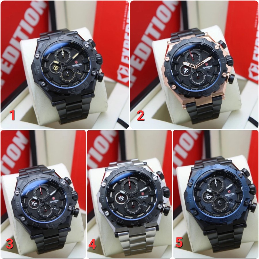 Jam Tangan Pria Expedition 6797 EXP 6797 E6797 Black Series Terbaru Original