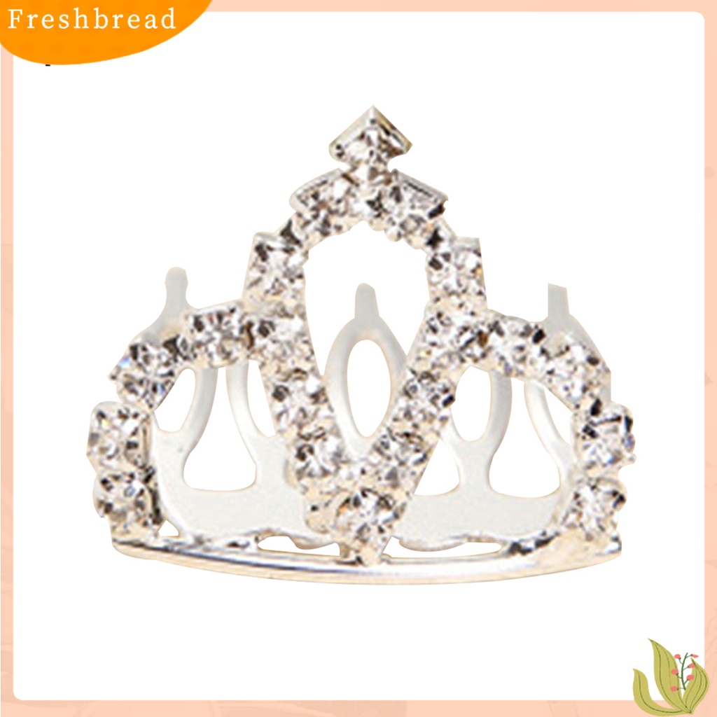 (Fresh) Jepit Rambut Model Mahkota / Tiara / Hati Dengan Berlian Imitasi Untuk Anak Perempuan