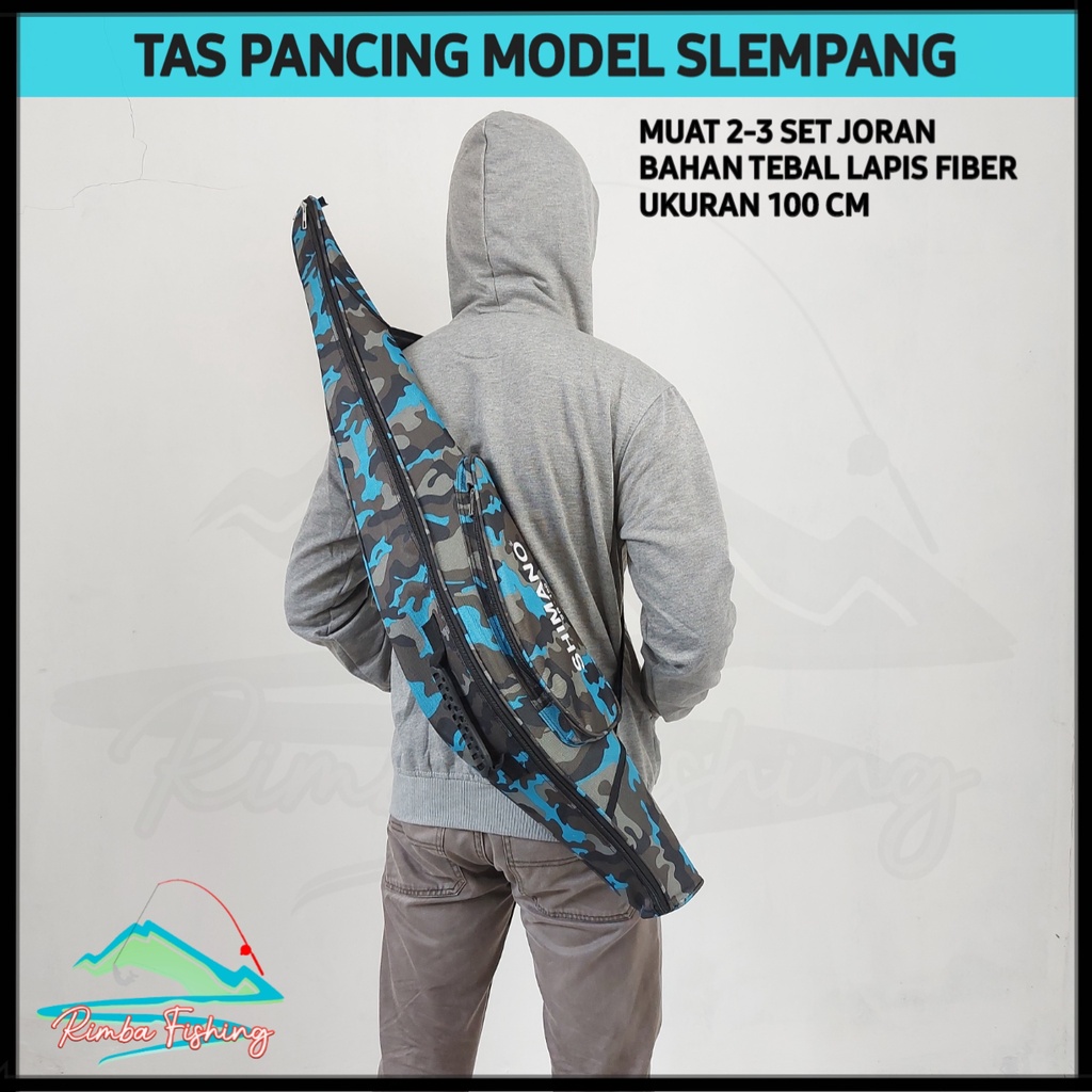 Tas Pancing Model Slempamg Bahan Hard Case Fiber 100 cm Tas Pancing Ukuran 2-3 Set Joran Bahan Kuat 