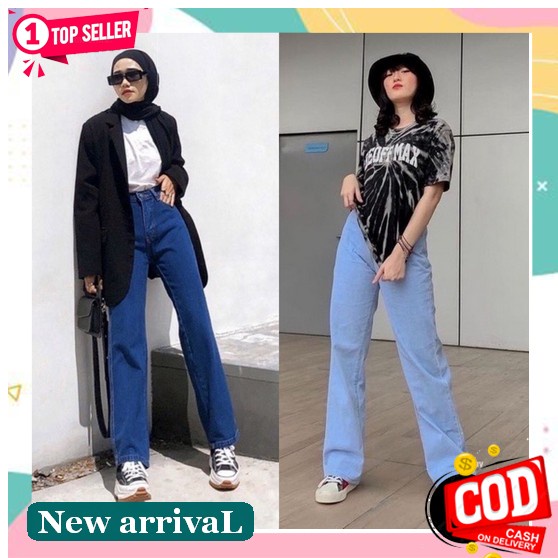 Red Celana Jins Big-Flare Retro Pinggang Tinggi Wanita 2022 Musim Semi Dan Musim Panas Baru Slim Fit