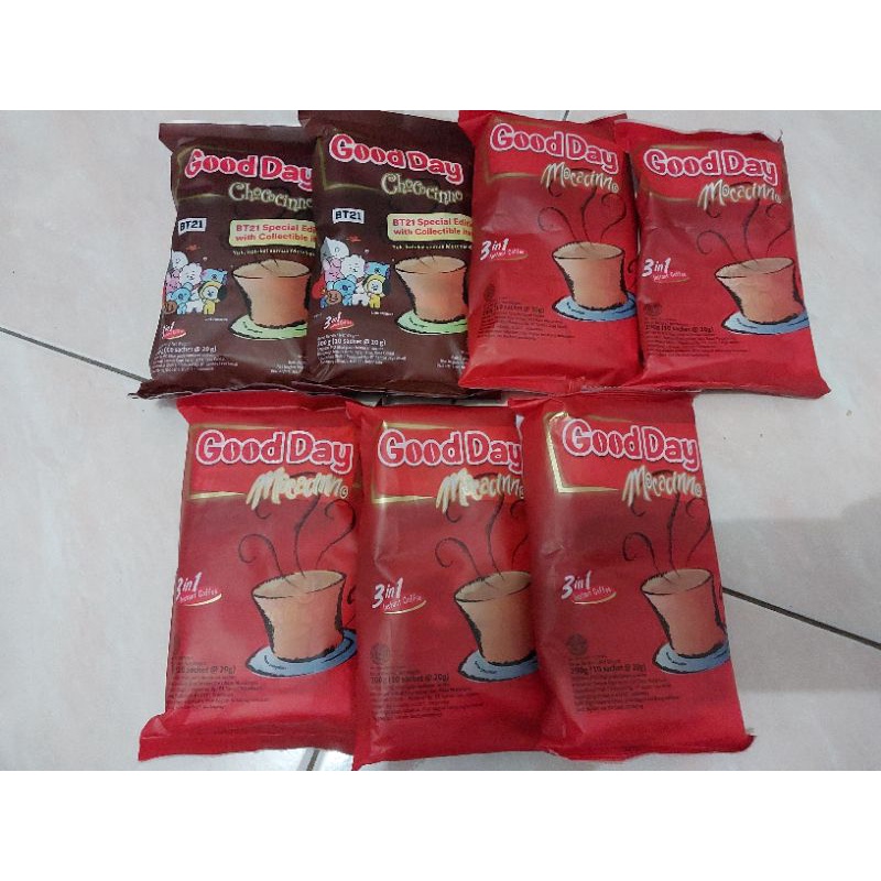 

GOOD DAY MOCCACINNO/CHOCOCINNO 10 SACHET @20 GRAM