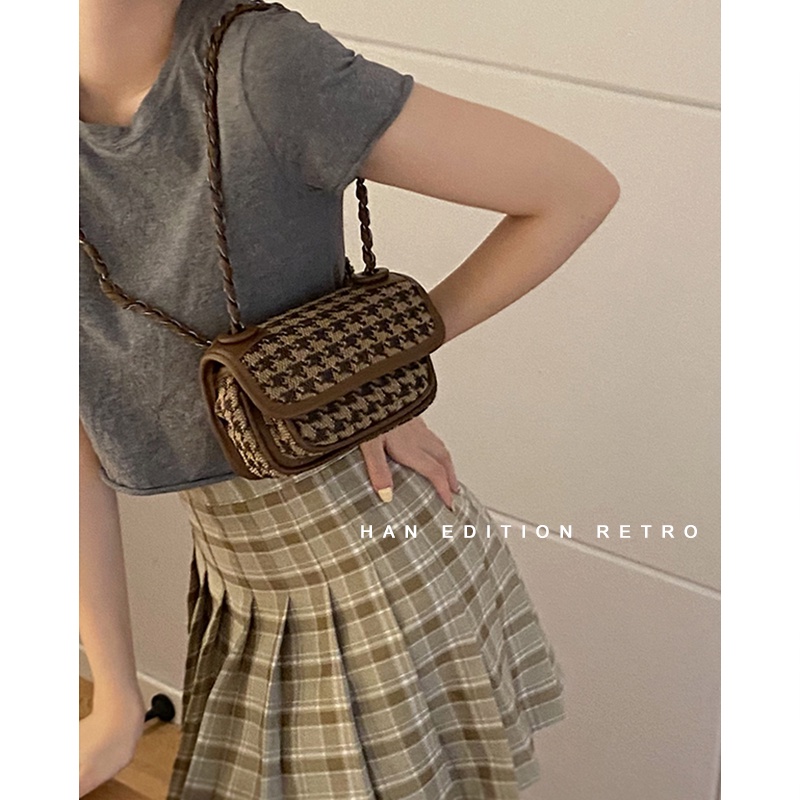 Suhao All-Match In Messenger Bag Wanita 2021 Baru Trendi Fashion Rantai Kecil Square Tas Niche Tas Ketiak Tas Berkelana