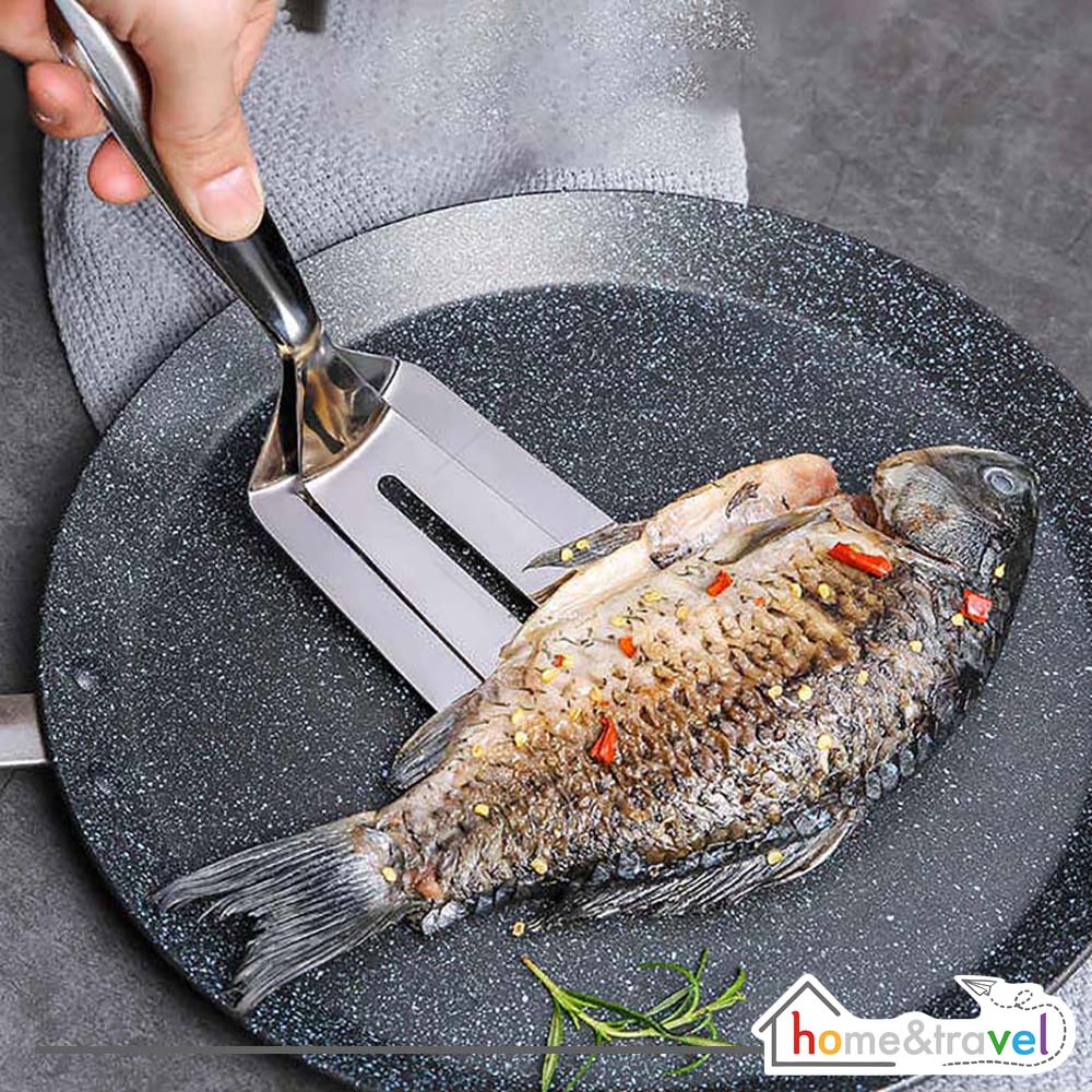 HOVELSHOP Fish Spatula Capitan Ikan Kue Gorengan Penjepit Klip Roti Klip Rumah Tangga Multifungsi