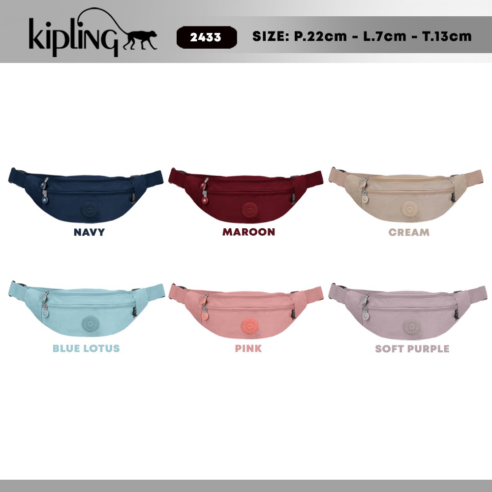 TAS PINGGANG WANITA TAS WAISTBAG KP 2433 WAISTBAG WANITA SLING BAG WANITA  NYLON IMPORT. TAS WANITA IMPORT.!!!