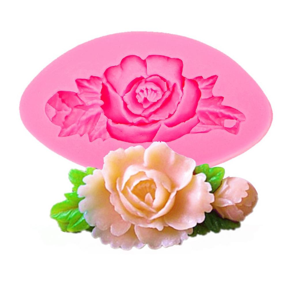 Rose Fondant Cetakan Portable DIY Coklat Pastry Crafting Silicone Mold Alat Dekorasi Kue Rumah Aksesoris Dapur