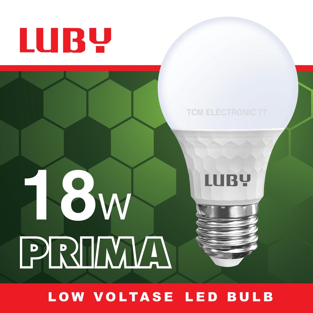 Lampu Bohlam LED LUBY Prima 18 Watt Bohlam Bulb 18W W cahaya putih Cool Daylight CDL 6500K E27 Classic Bola Lampu