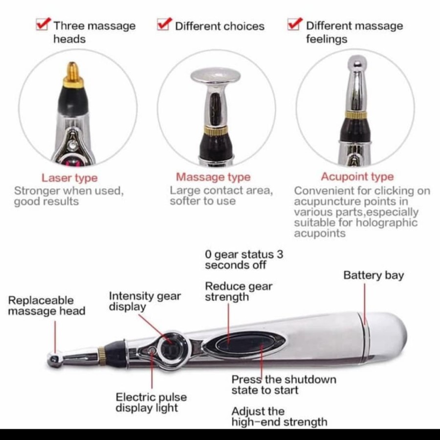 Laser Acupunture. Therapy Energy Pen Meridian. Alat Terapi Akupuntur.