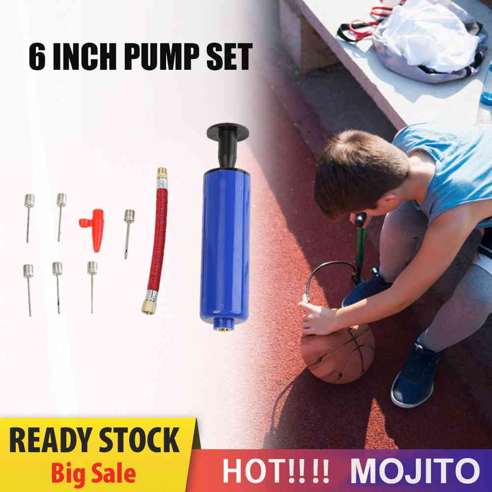 10pcs / set Pompa Angin Portable Multifungsi Ukuran 6 inch Untuk Ban Sepeda
