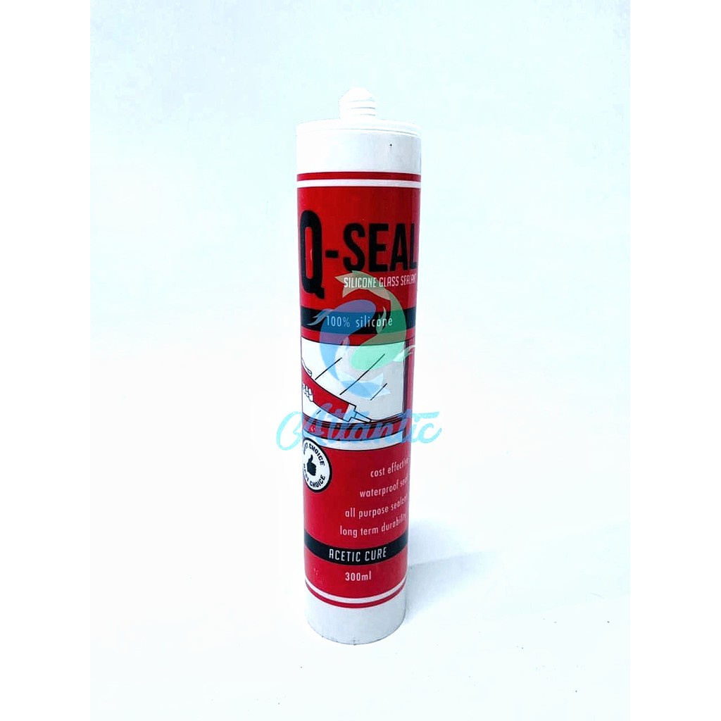 Q-Seal 300ml Lem Kaca Aquarium Silicon Sealant Q Seal  Qseal 300 ml