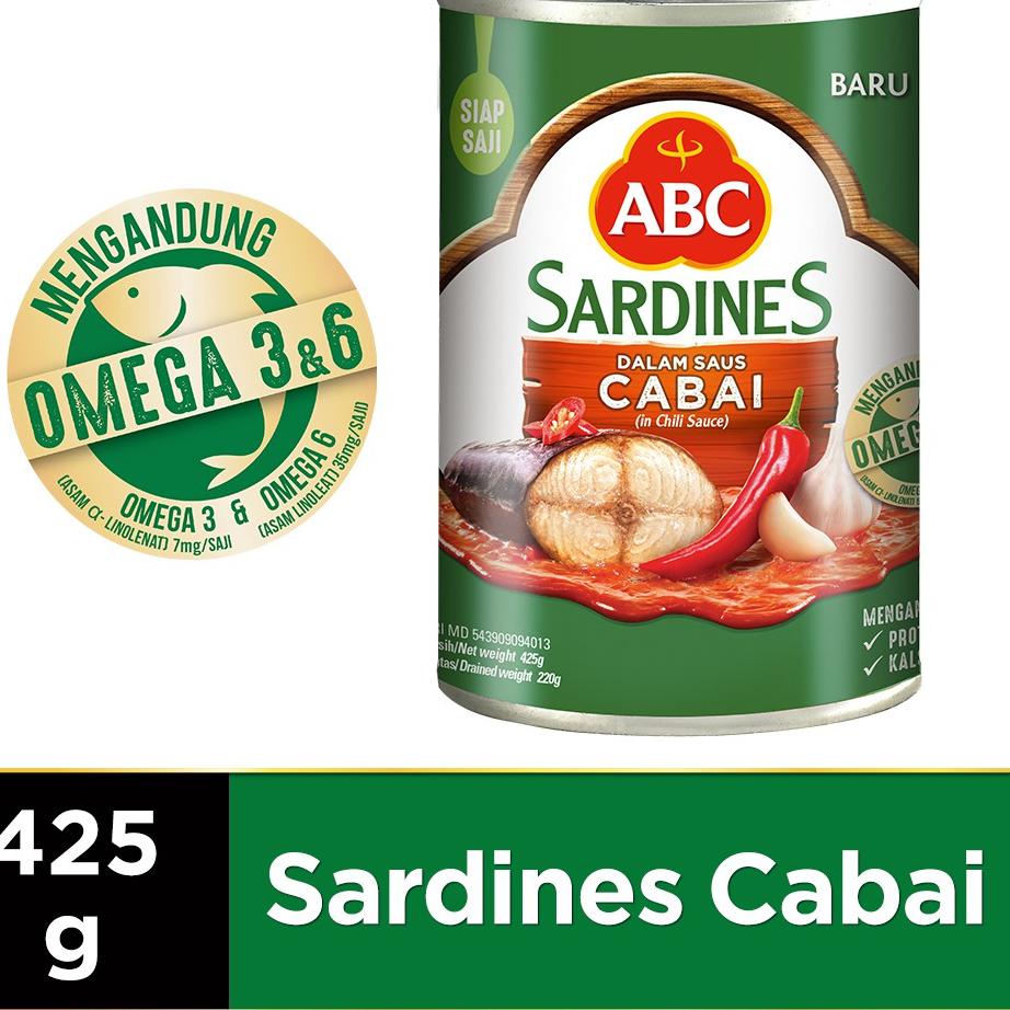 

㊔F ABC Sarden Saus Cabai 425 g NEW 2888 ❖