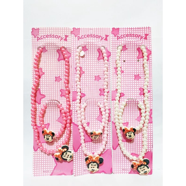 CPD05 Kalung Gelang Plastik Kepala Minnie Mouse