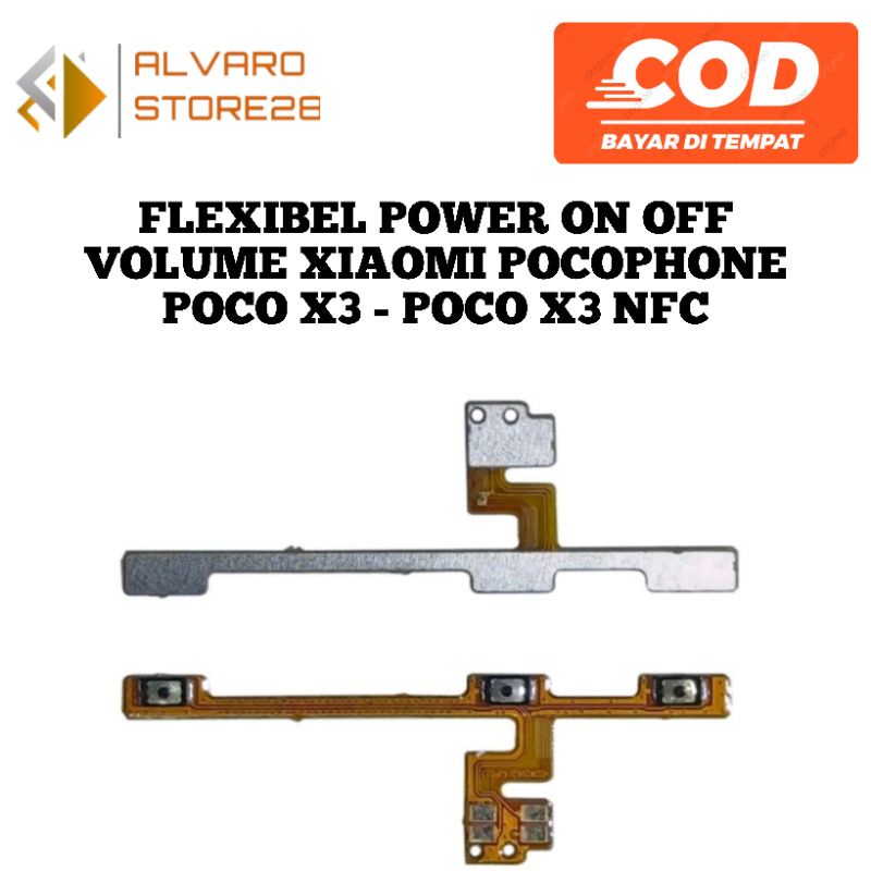 Flexible Flexibel Power On Off Volume Xiaomi Poco X3 NFC / X3 Pro / X3 GT