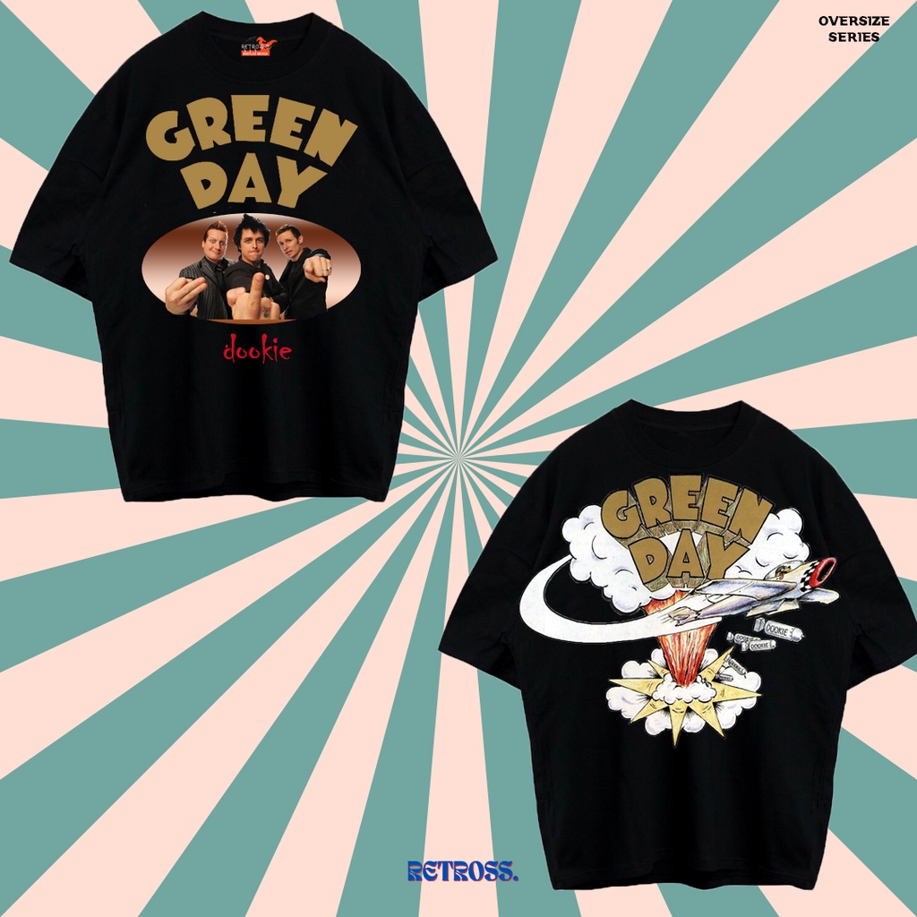 KAOS BAND GREEN DAY DOOKIE OVERSIZE VINTAGE