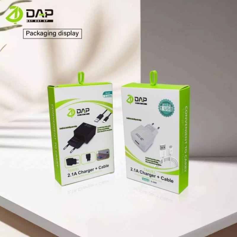 DAP Fast Charging 2 Port Usb Charger 2.4 A D-A8T 1 PCS - Free Kabel