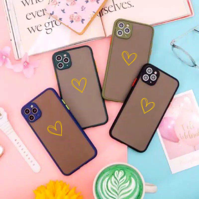 AA13 Softcase Casing Motif Hati for Iphone 6 6s 6+ 6s+ 7 8 7+ 8+ X Xr Xs Max 11 Pro Max 12 13 14 Pro Max