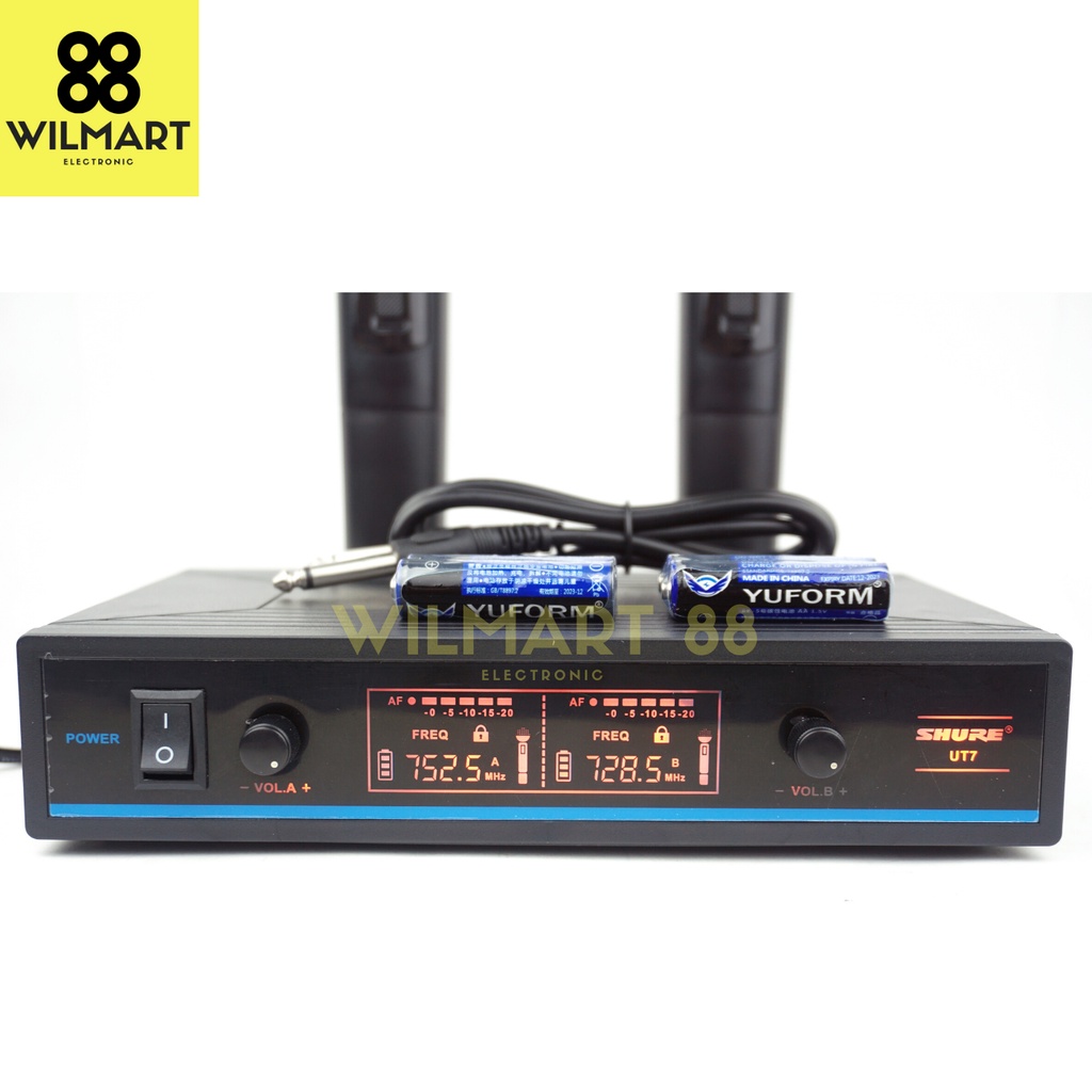 Microphone Wireless Receiver UT-7 UHF | SUARA EMPUK Mic Nirkabel UT7 / Microphone UT7/ Mic UT-7 / Mic Ut- 7 UHF | Receiver