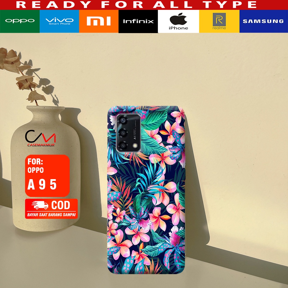 [G57] Casing Bunga Oppo A95 - Case Oppo A95 Bunga - Hardcase 3d