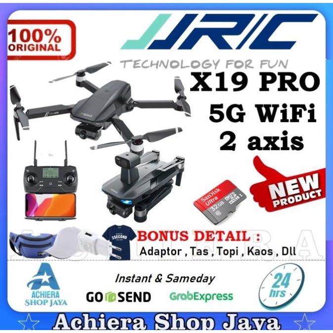 [ Promo ] Rc Drone Jjrc X19 Pro Gps Brushless Oas Camera Wifi Fpv 4K 1Km 2 Axis - Drone Kamera Dan A