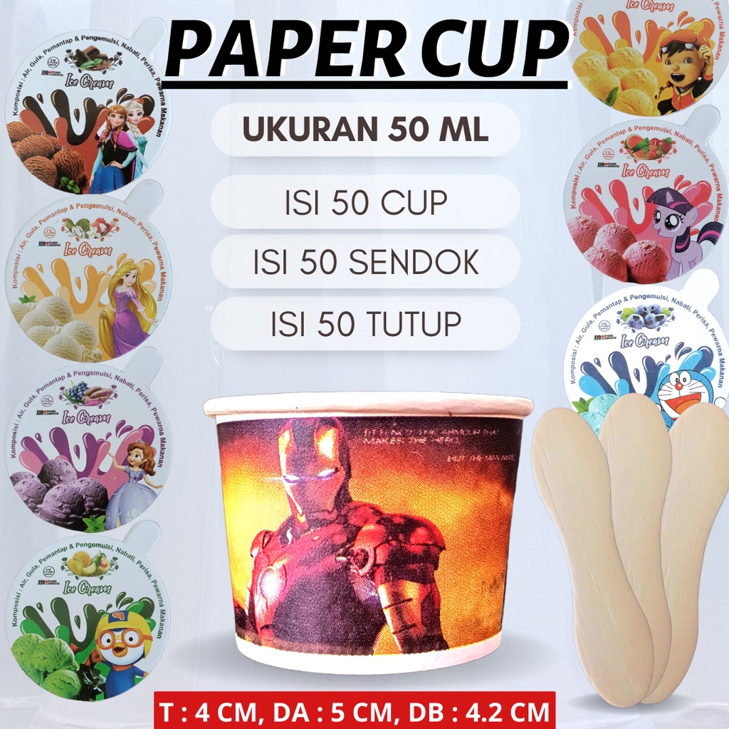 Cup Es Krim Murah Jual Cup Es Krim Karakter Cup Es Krim Paper