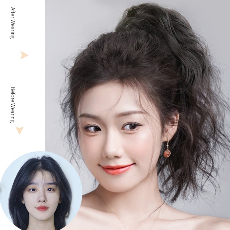 Rambut Palsu Ponytail Model Keriting Untuk Cosplay