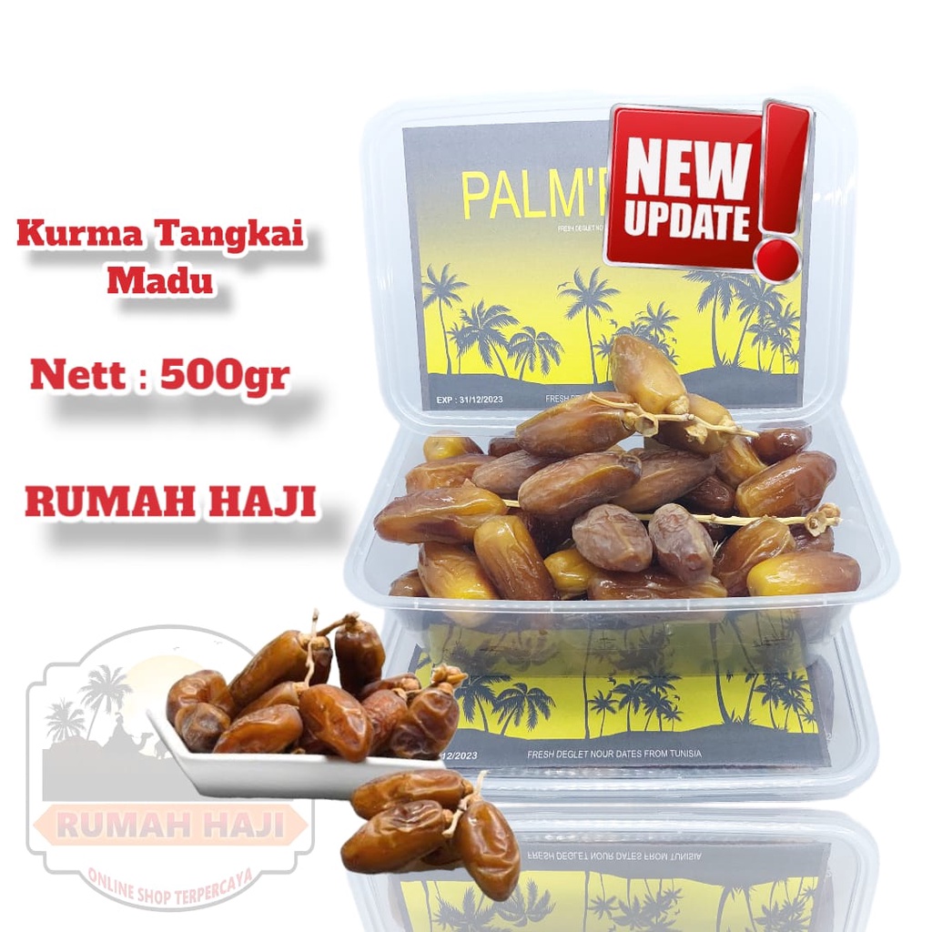 

[COD][NEW] KURMA TANGKAI PALMFRUTT 500GR/TUNISIA PALM FRUIT [KEMASAN BOX MIKA]