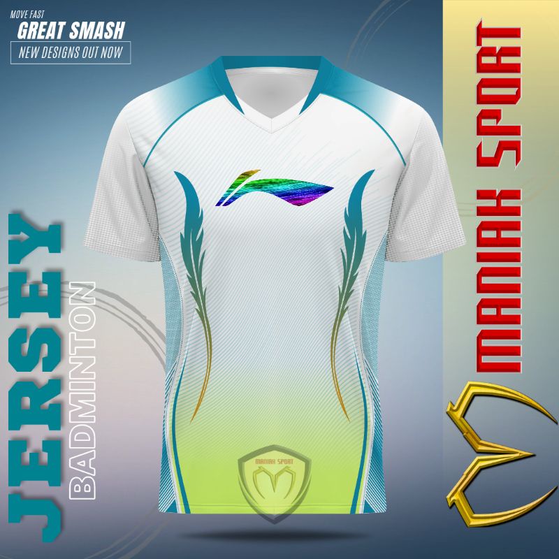 KBL-FTHR - KAOS BADMINTON BAJU BULUTANGKIS LN FEATHER JERSEY PREMIUM SABLON DTF