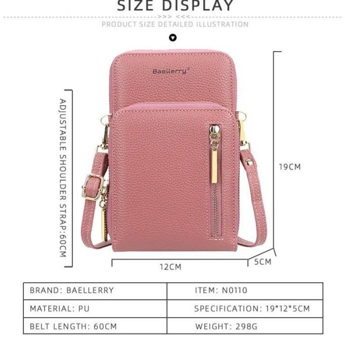 Multifungsi BAELLERRY Wanita ORIGINAL HP Tas Dompet HP Import