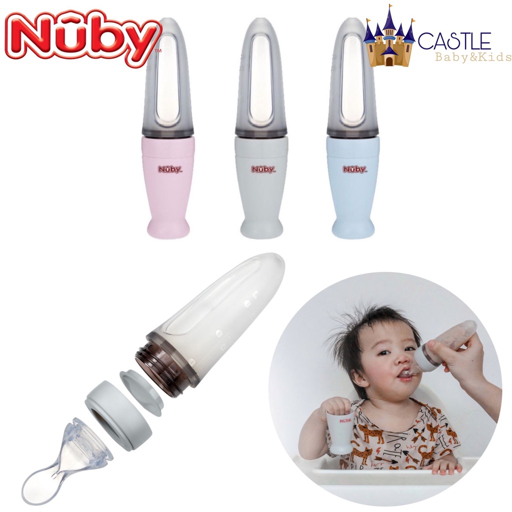 NUBY - All Silicone Squeeze Feeder - Fruit Feeder - Juice Feeder - Sendok Meal