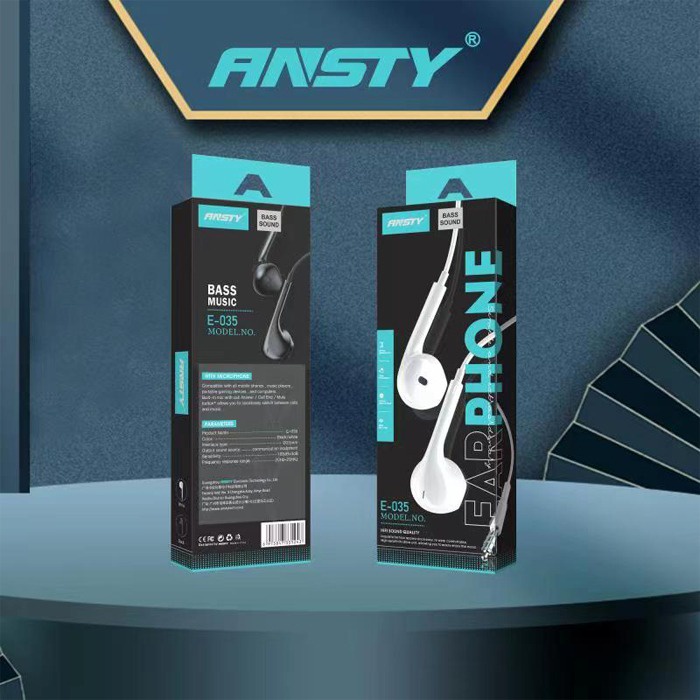 HEADSET EARPHONE HANDSFREE ANSTY E-035 MEGA BASS