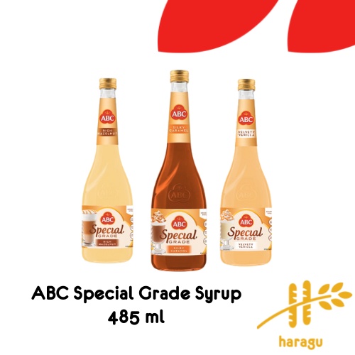 PROMO ABC Sirup Special Grade Silky Caramel / Velvety Vanilla/ Rich Hazelnut 485 ML