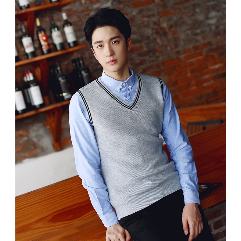 sweater rajut rompi vest top corak sido#rajut pria#pakaian pria#rompi sido