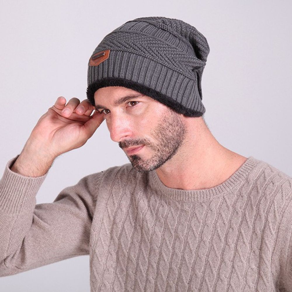 MARKETBIX Topi Kupluk Rajut Wool Pria &amp; Wanita Super Tebal