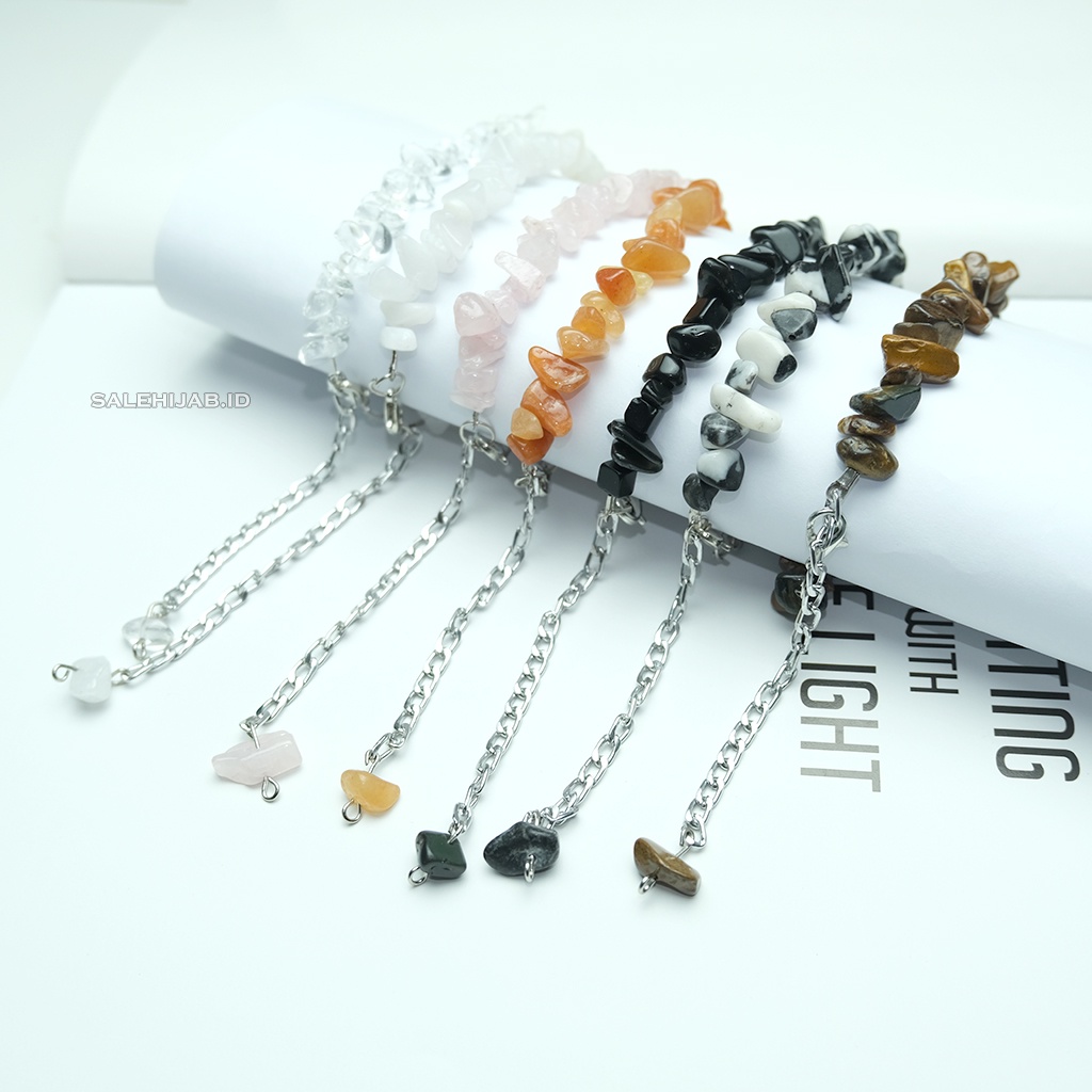 Stone Bracelet/Gelang Batu Alam Asli/ Gelang Batu Wanita/ Gelang Batu Akik/ Gelang Etnik Wanita/ Gel