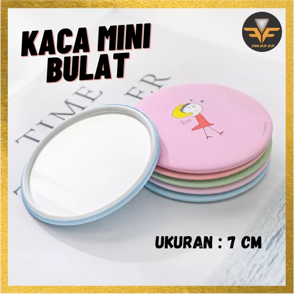 Kaca Cermin Mini Bulat Karakter Kaca Make Up Bulat Travel mini Kaca Mirror Kecil Dompet Tas Souvenir Lucu TERMURAH TERLARIS