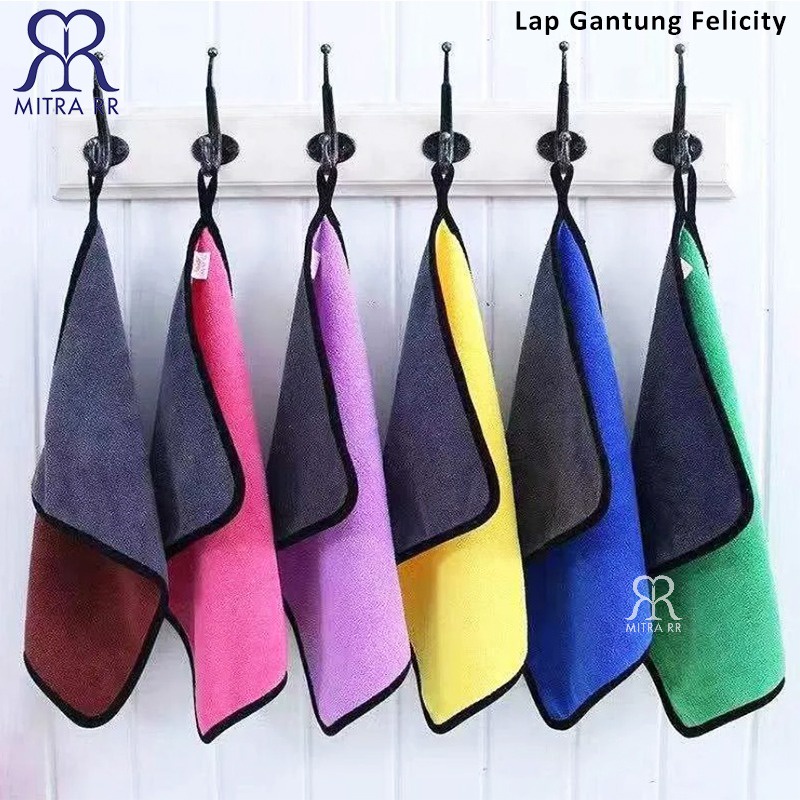 Kain Lap Microfiber 30x40 cm / Serbet Serbaguna Serap Air Polos 2 Warna / Lap Dapur