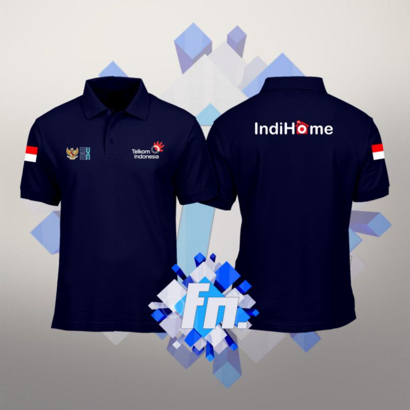 Jual Kaos Polo Shirt Kerah Lengan Pendek Telkom Indonesia Indihome Bumn