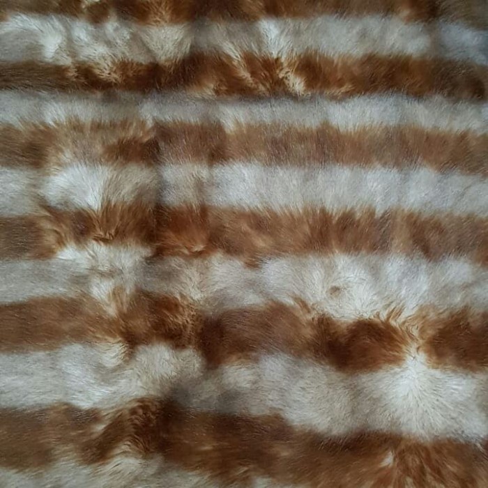Karpet Bulu Russian Coklat Mix Putih/Alas Bulu Panjang(R9F5) KARPET RASFUR BULU JUMBO LEMBUT TEBAL K