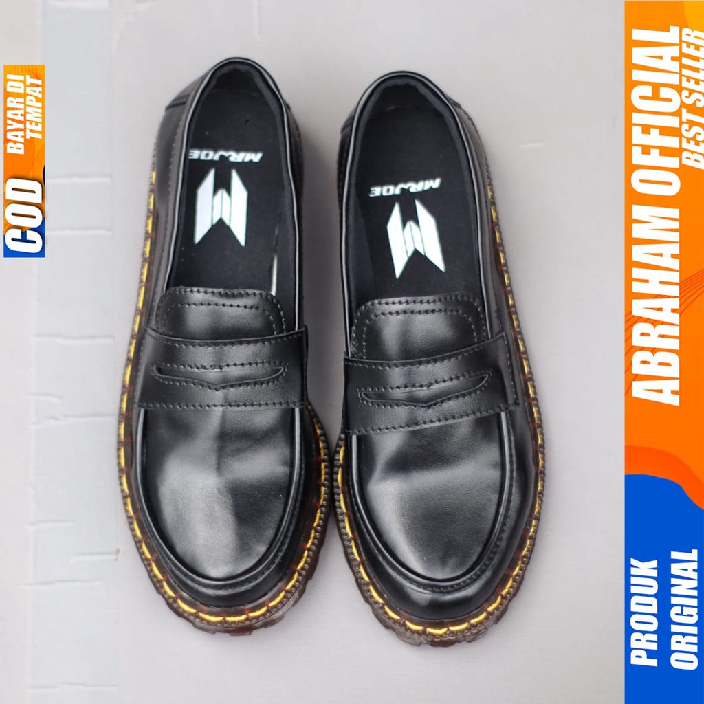 Sepatu Loafers Wanita Docmart Hitam Abraham Melis