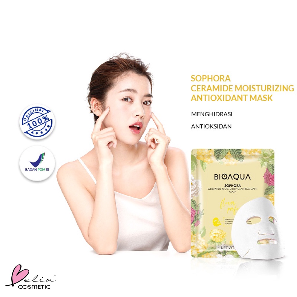 ❤ BELIA ❤ BIOAQUA Sheet Mask Master Series Plant | Flowers | Fruit | Eye Mask | Facial Mask Brightening Glowing Moisturizing Skin Care | Hydrating Essence Face Mask Brightening Anti Acne Jerawat | Honey Vitamin C Masker Wajah Muka Pelembab Kulit Cosmetics-BA S_Mask Sophora