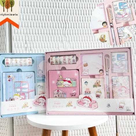 

Paket Jurnal 7 in 1 Free Box Paket Alat Tulis Sekolah Anak Murah Lucu