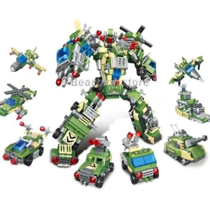 Mainan Balok Bangunsusun Model Lego Bentuk Robot Militer Untuk Anak Storraysaa