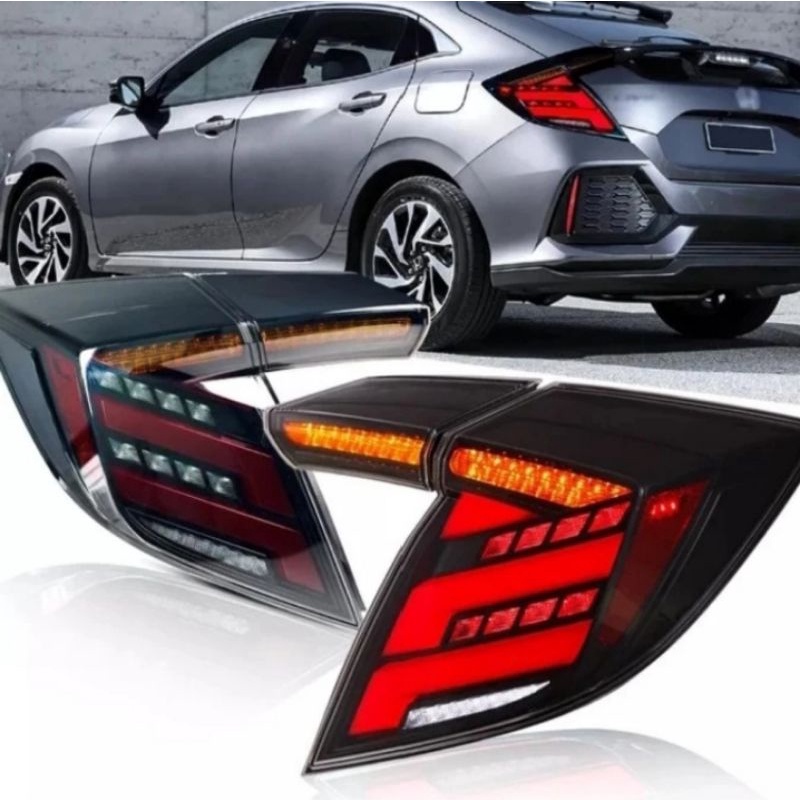 lampu stoplamp civic turbo red mugen style