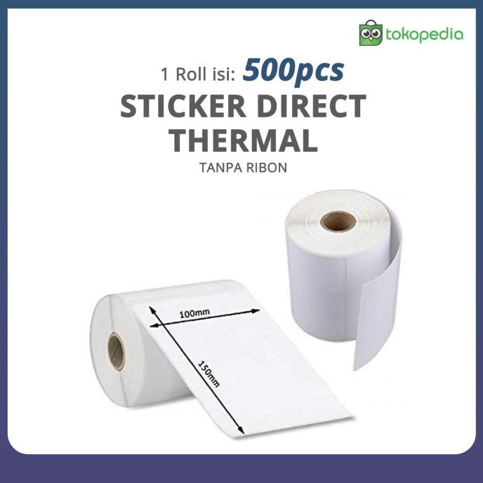 

KERTAS LABEL PRINTER BARCODE 100 x 150 mm STIKER A6 THERMAL
