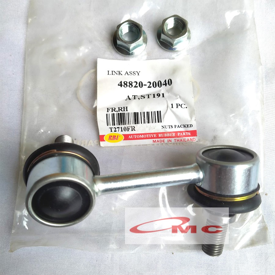 Part No: 48820-20040-RBI ( 48820-20040/44010 )  RBI Genuine Parts (Orisinil RBI) Made In Thailand  Stabilizer Link / Link Stabil / Joint Stabilizer (Link As Stabilize) Depan Kanan untuk mobil Toyota: 1. Toyota Corona Absolut Tahun 1992-1997   Harga per Pc