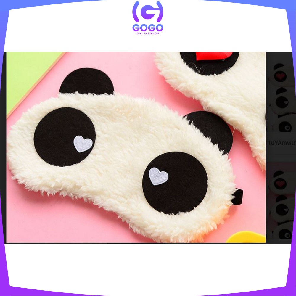 GOGO-C480 Penutup Mata Tidur Motif Panda / Penutup Mata Ekspresi / Masker Tidur Karakter Sleeping Eye Panda