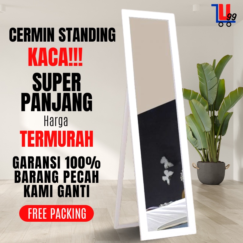 TERMURAH Kaca Cermin Full Body Aesthetic Cermin Model Standing Mirror Minimalis Rias Besar UK.157 x 47,5 cm Terlaris