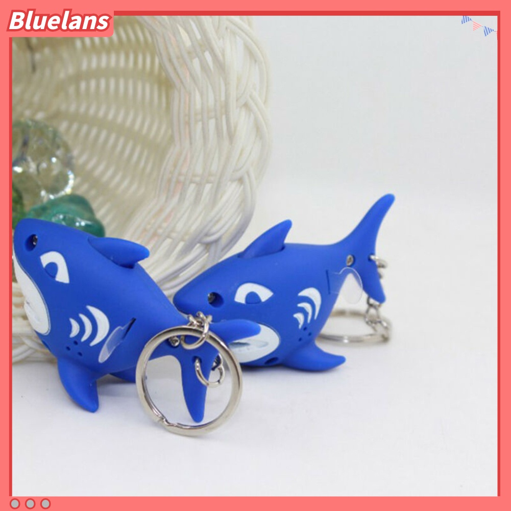 Gantungan Kunci Bentuk Hiu Dengan Lampu LED Dan Suara
