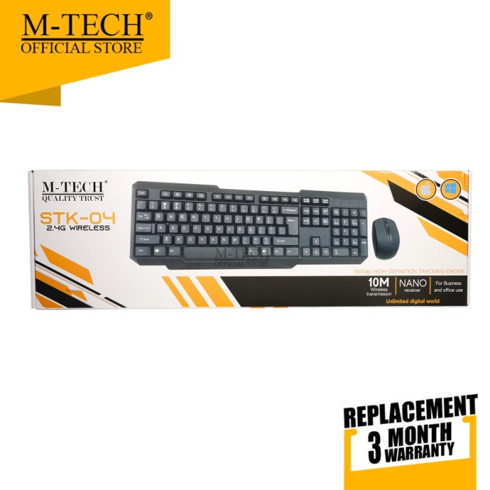 M-Tech Keyboard Combo Mouse Wireless STK-04 / STK04