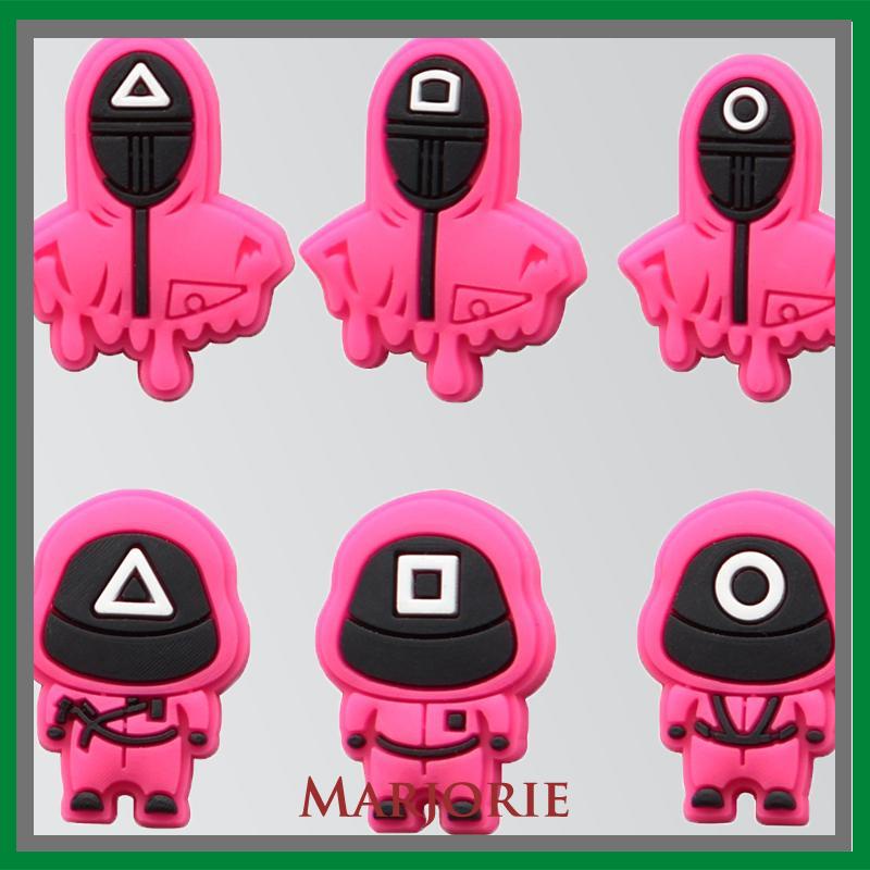 1pcs PVC shoe charms Sepatu Desain jibbitz Kartun Karet lembut Crocs Pin Jibbitz Dapat Dilepas Untuk shoes buckle charms Permainan Cumi-cumi decorate accessories-MJD